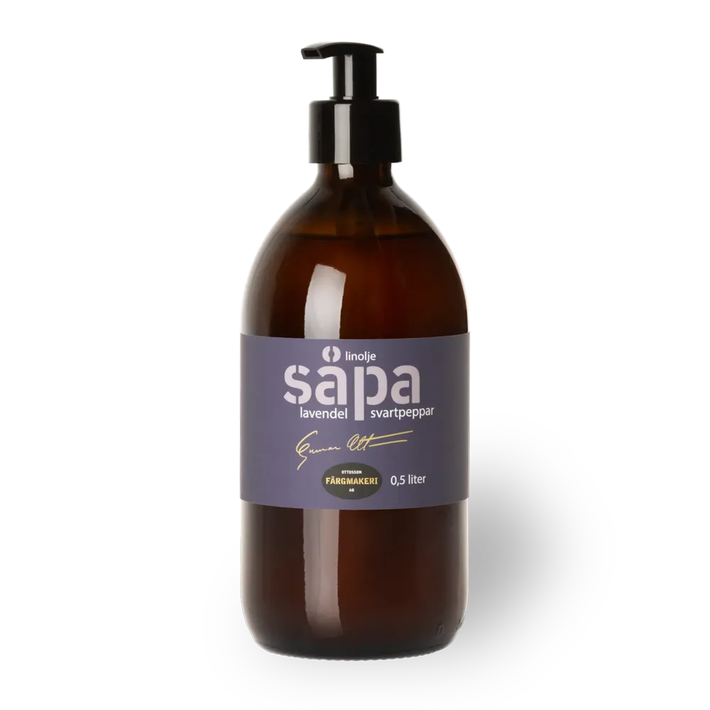LINOLJESÅPA LAVENDEL & SVARTPEPPAR 0,5L MED PUMP