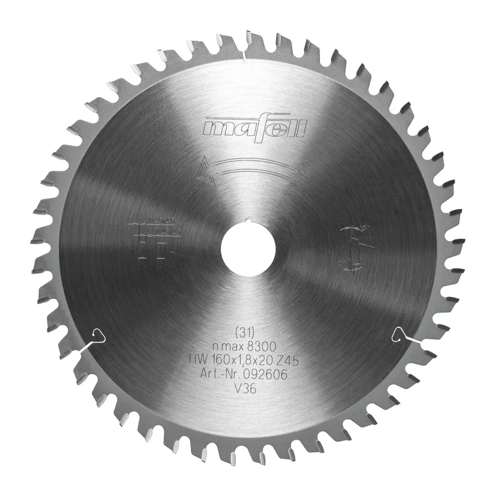 Mafell Sågklinga KSB-L160, HW, 160 x 1,8 x 20 mm, Z46, WZ/FA, Laminate / HPL