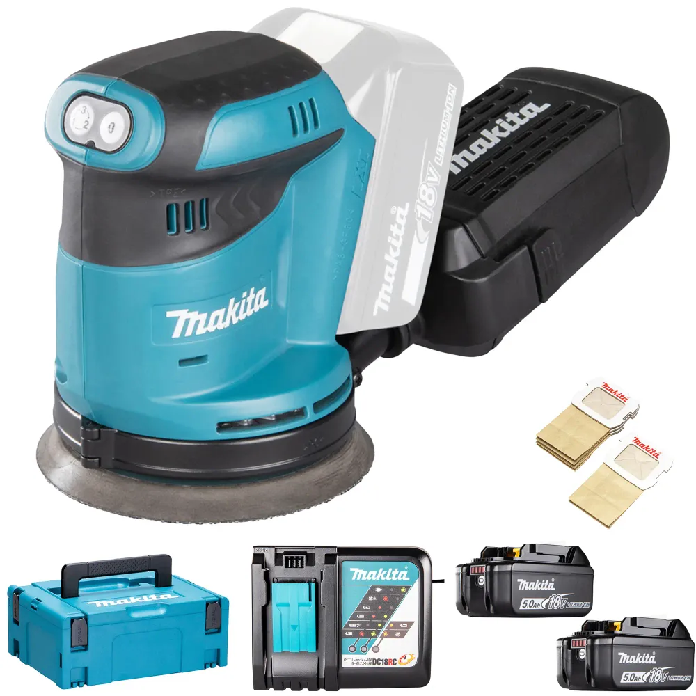 Makita DBO180RTJ 18V 5Ah Orbital Sander