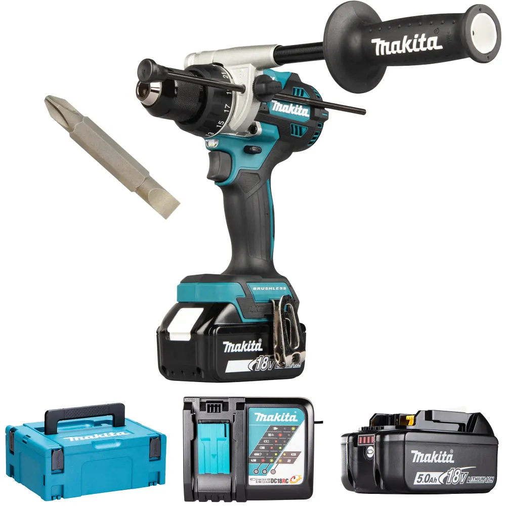 Makita DHP492RTJ 18V 5Ah Sladdlös Borrskruvdragare