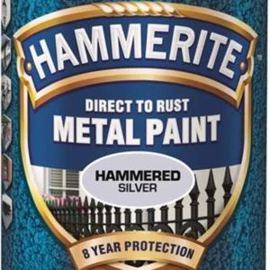 METALLFÄRG HAMMERITE HAMMARLACK SILVER 0,25L