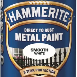 METALLFÄRG HAMMERITE SLÄT FINISH VIT 0,25L