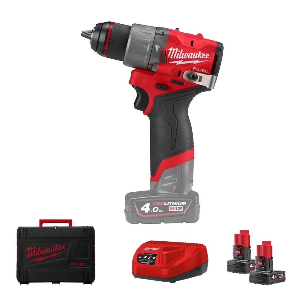 Milwaukee M12 FPD2-402X 4Ah slagborrmaskin