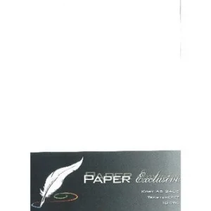 Pappersexklusivt Kort A5 240G Vit Texturerat 10St.