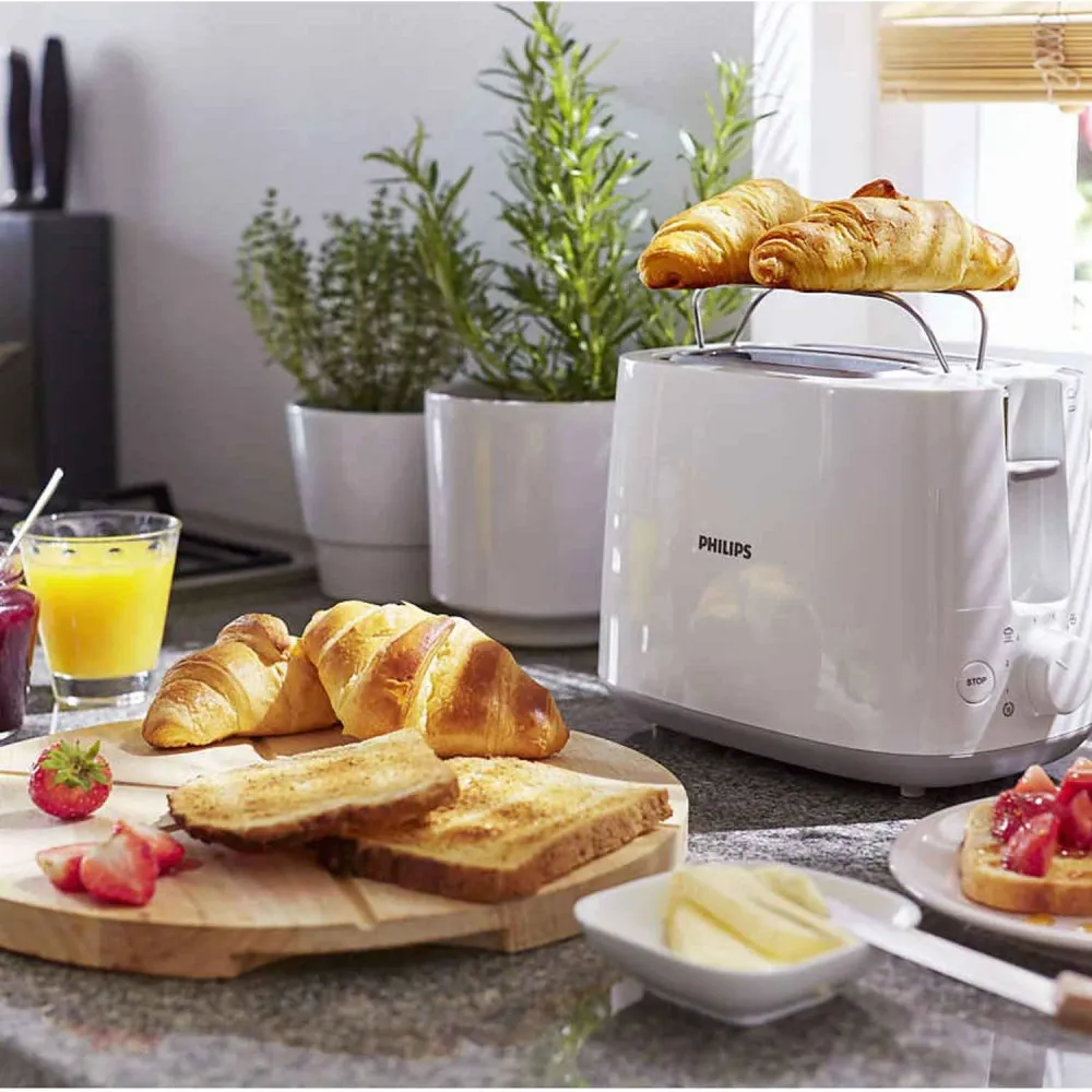 Philips Brödrost HD2581 Vit 2Skivors