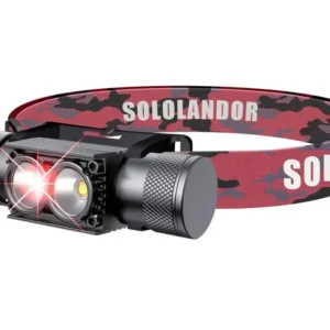 Professionell LED Pannlampa 600lm - Vit & Röd Belysning USB-C Laddbar.