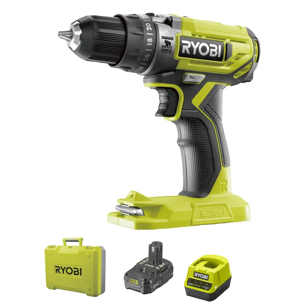 Ryobi R18PD2-120B 18V 2Ah Slagskruvdragare