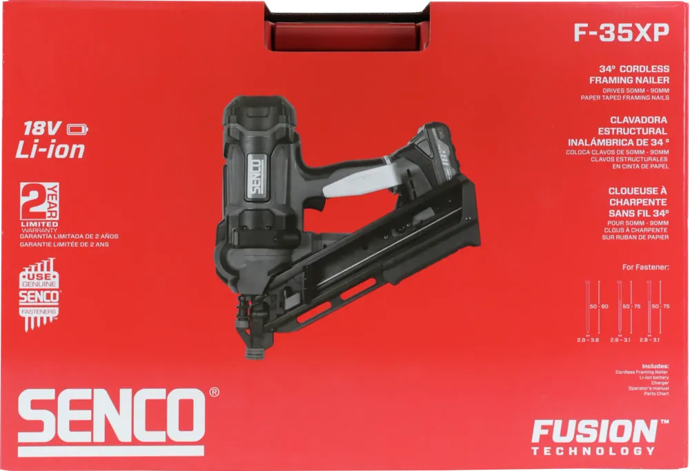 SENCO SPIKPISTOL F-35XP 2.0 MED 2X4AH BATTERIER & LADDARE