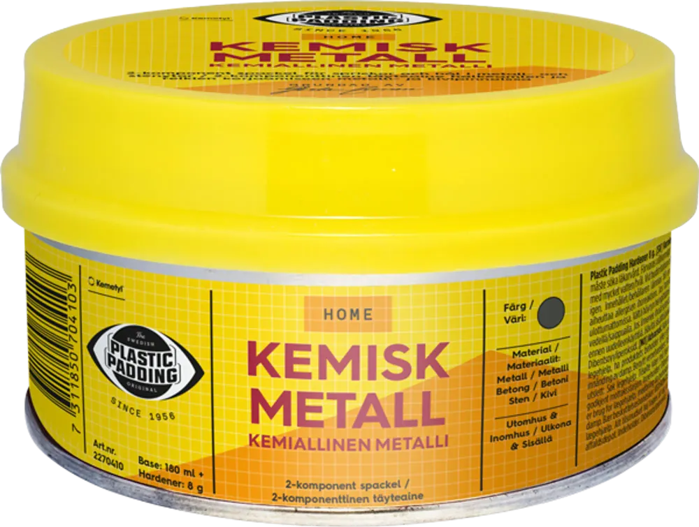 SPACKEL KEMISK METALL 180ML
