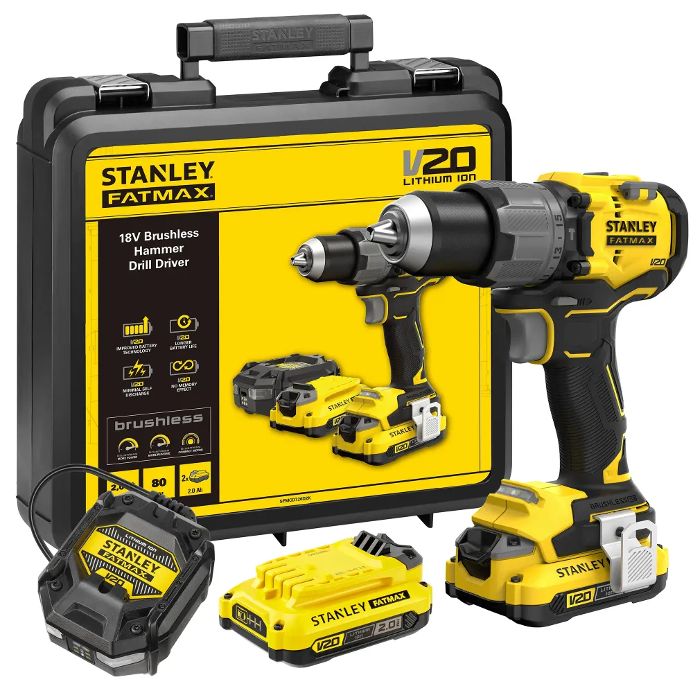 Stanley SFMCD726D2K-QW 18V 2Ah slagborrmaskin