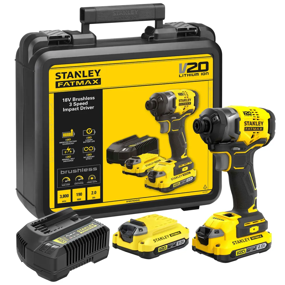 Stanley SFMCF820D2K-QW 20V 2Ah slagskruvmejsel
