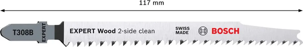 STICKSÅGSBLAD FÖR EXTREMT FINA SNITT I TRÄ T308B 5-PACK