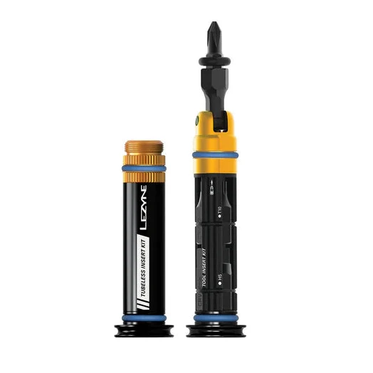 Tubeless reparationssats + multiverktyg M Integrerat LEZYNE DUAL-styr