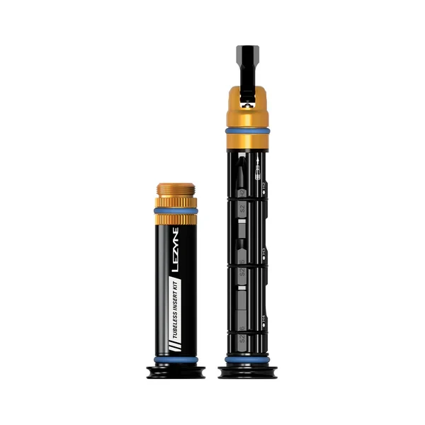 Tubeless reparationssats + multiverktyg L Integrerat LEZYNE DUAL-styr