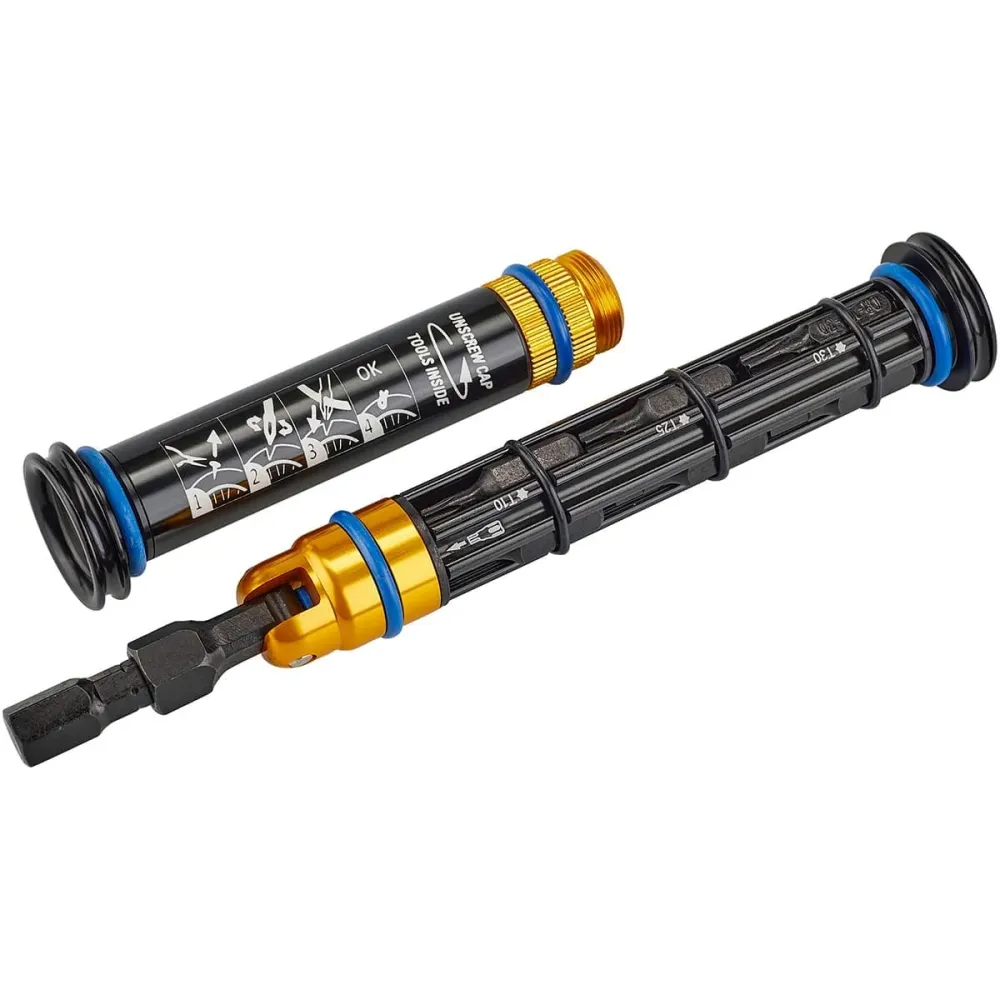 Tubeless reparationssats + multiverktyg L Integrerat LEZYNE DUAL-styr