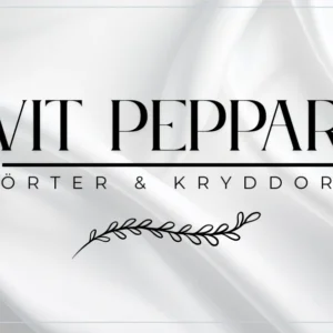 Vitpeppar Kryddetikett (Klistermärke)