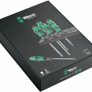 Wera 334/6 Mejselsats Kraftform Plus Lasertip + Rack 6 delar