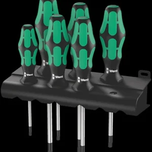 Wera 367/6 Torx skruvmejselsats kraftform Plus + Rack, 6 delar