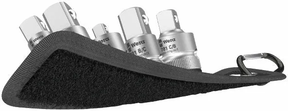Wera 781/5 hylsadaptersats 1, 6 delar Hylsadapters 1/4" 3/8" 1/2"