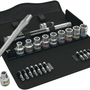 Wera 8100 SC 8 Zyklop Metal-spärrhandtagssats, omkopplingsspak, 1 /2 tums- fattning, metriska mått