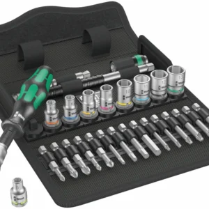 Wera 8100 SA 6 Zyklop Speed-spärrhandtagssats, 1/4"-fattning, metriska mått