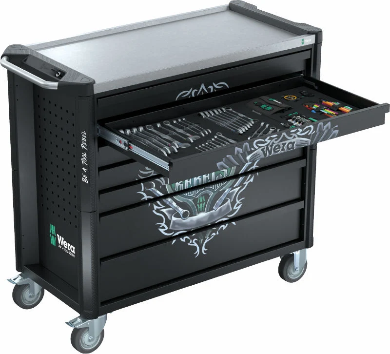 Wera 9702 Tool Rebel-verktstadsvagn Rostfri XXL 2, 202 delar