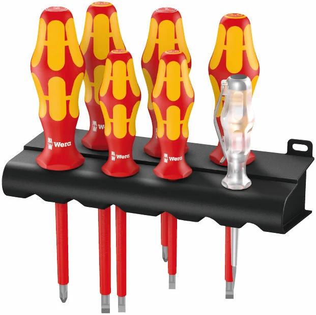Wera Elmejselsats 160i/7 Kraftform Plus med rack