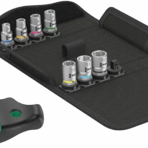 Wera Kraftform Kompakt 400 RA sats 2, 9 delar T-handtag spärr 1/4 fyrkant hylsfäste
