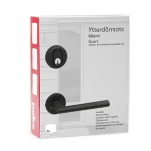 YTTERDÖRRSATS MIAMI SVART ALUMINIUM